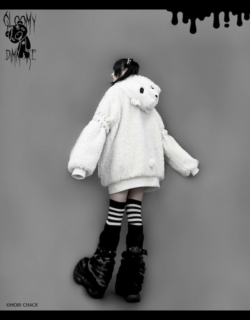 DimMoire【ディムモアール】GLOOMY×DimMoire グル～ミ～ボアパーカー/White 