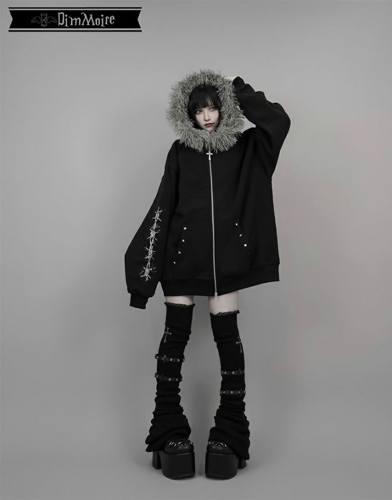 DimMoire ディムモアール BABY SHEEPファーパーカー Black