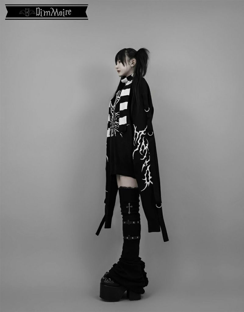 専用！　DimMoire 超ロングスリーブニット ブラック×グレー DimMoire【ディムモアール】超ロングスリーブニットII/Black
