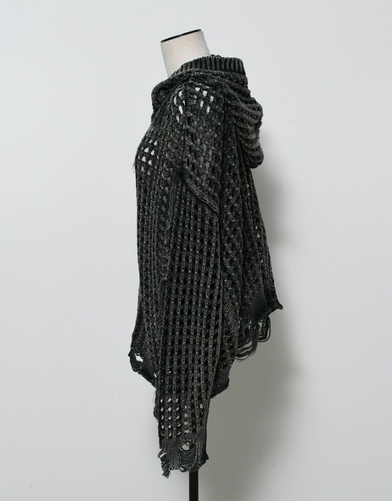 『REFLEM/レフレム』フリンジニットパーカー/ジップアップパーカー新品 REFLEM パーカー 「REFLEM/レフレム」フリンジニットパーカー