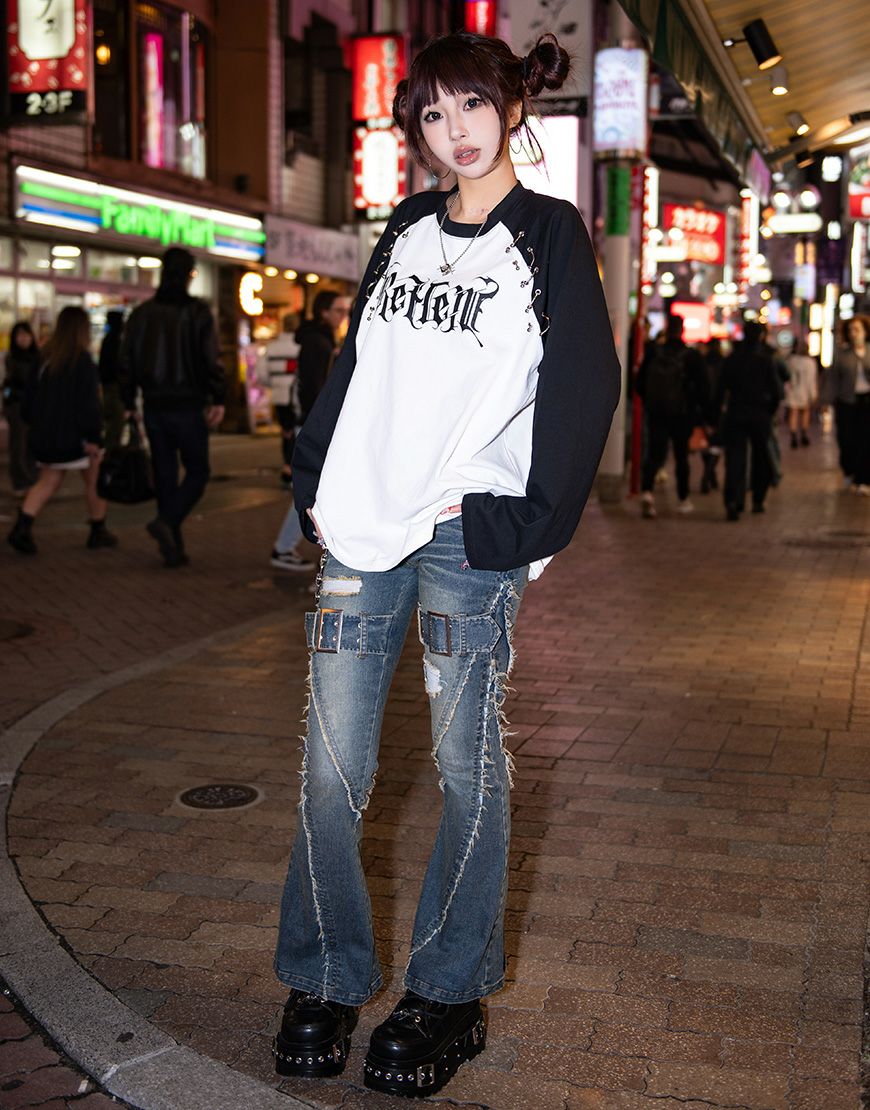 REFLEM【レフレム】ラグランピアスロンT/全2色