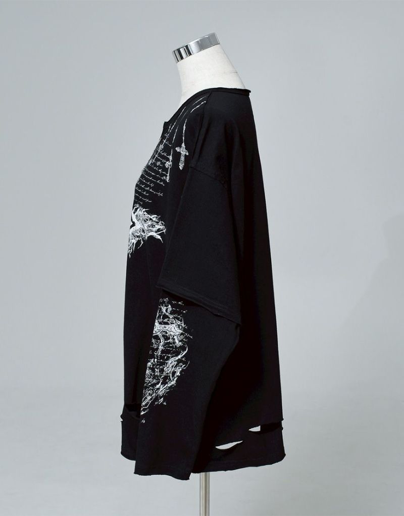 REFLEM レフレム フェイクレイヤード ロンT カットソー Tシャツ REFLEM tシャツ 「REFLEM/レフレム」グランジレイヤードL/S TEE
