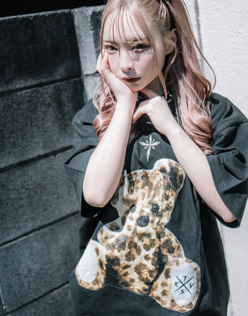 TRAVAS TOKYO【トラバストーキョー】レオパードクマTシャツ/全4色 TRAVAS TOKYO【トラバストーキョー】レオパードクマTシャツ/全4色
