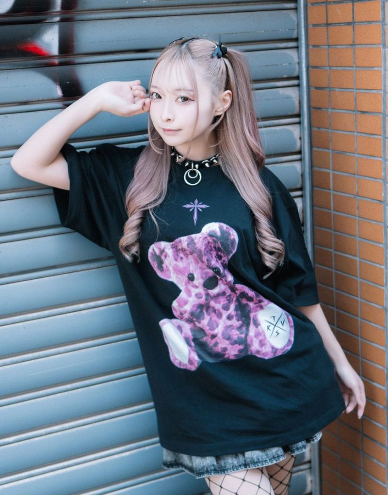 TRAVAS TOKYO【トラバストーキョー】レオパードクマTシャツ/全4色 TRAVAS TOKYO【トラバストーキョー】レオパードクマTシャツ/全4色