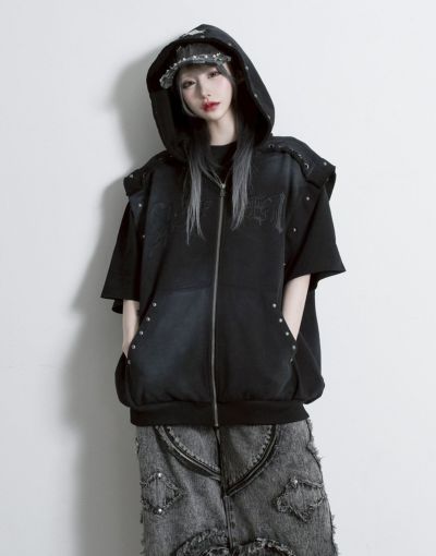 DimMoire【ディムモアール】ロゴプリントジャージトップス/Black