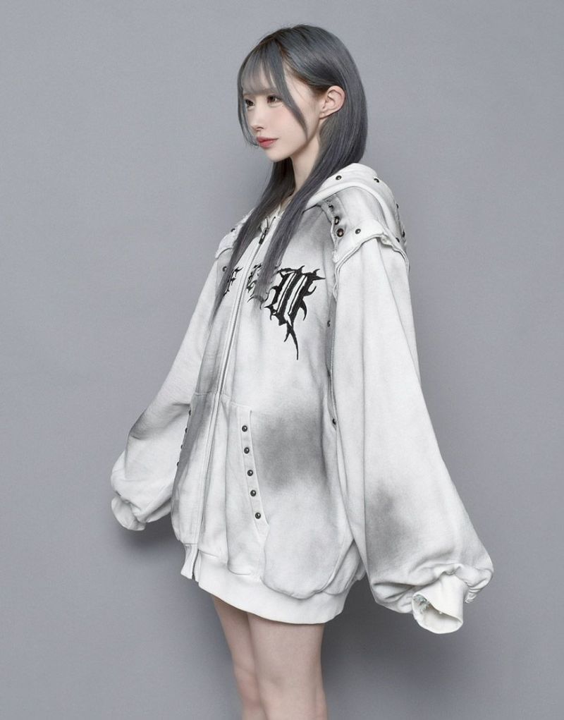 REFLEM【レフレム】クロスパッチ2WAY加工ジップアップパーカー/全2色