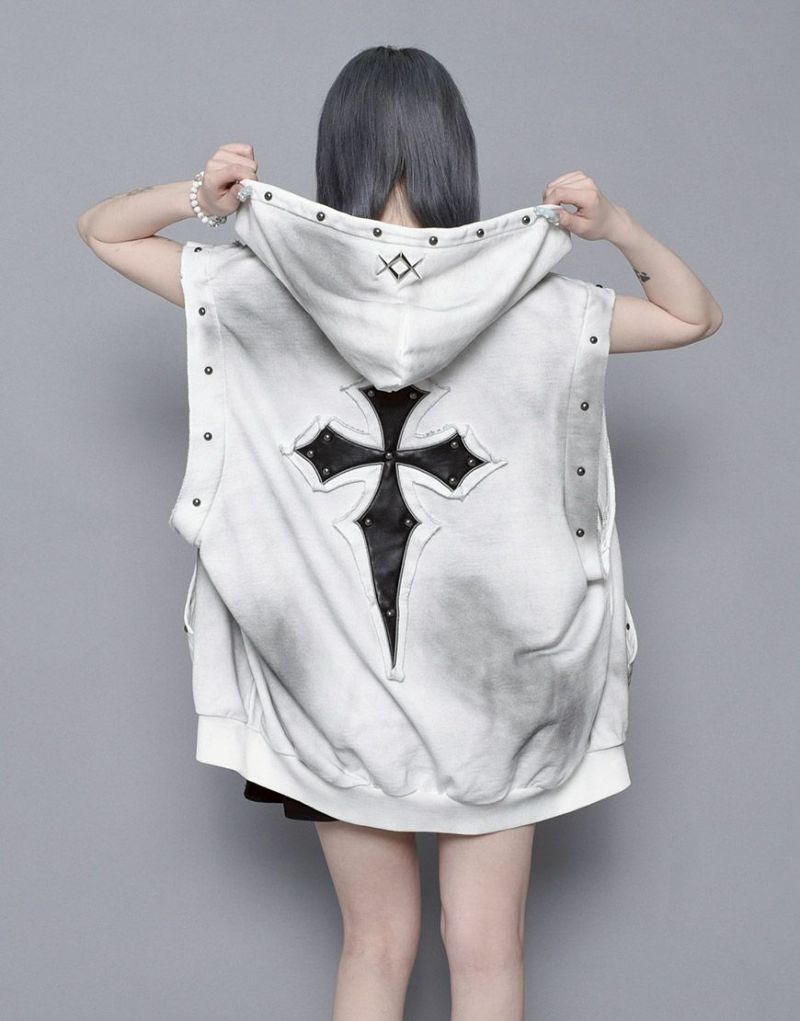 REFLEM クロスパッチ2WAY セパレートスリーブZIPパーカー REFLEM【レフレム】クロスパッチ2WAY加工ジップアップパーカー/全2色