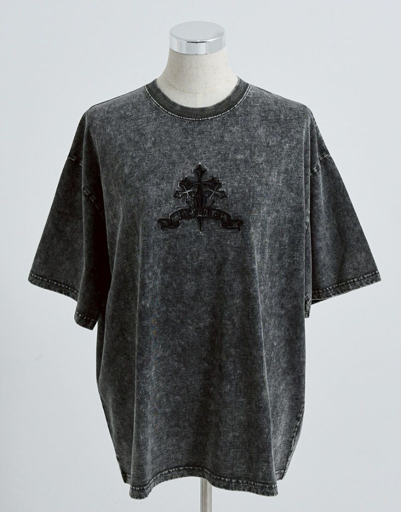 REFLEM tシャツ 「REFLEM/レフレム」クロス刺繍Tシャツ/ハーフ