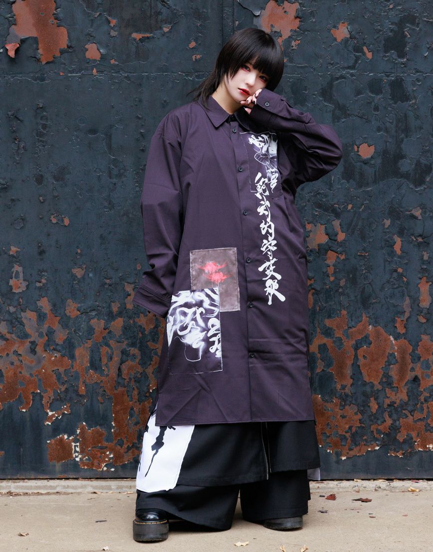 AdaNous【アダナス】絶対的守護服ロングシャツ/全2色