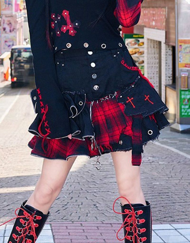 ACRO TOKYO][Grrr the Lipper] Akuma Zipper Frill Skirt