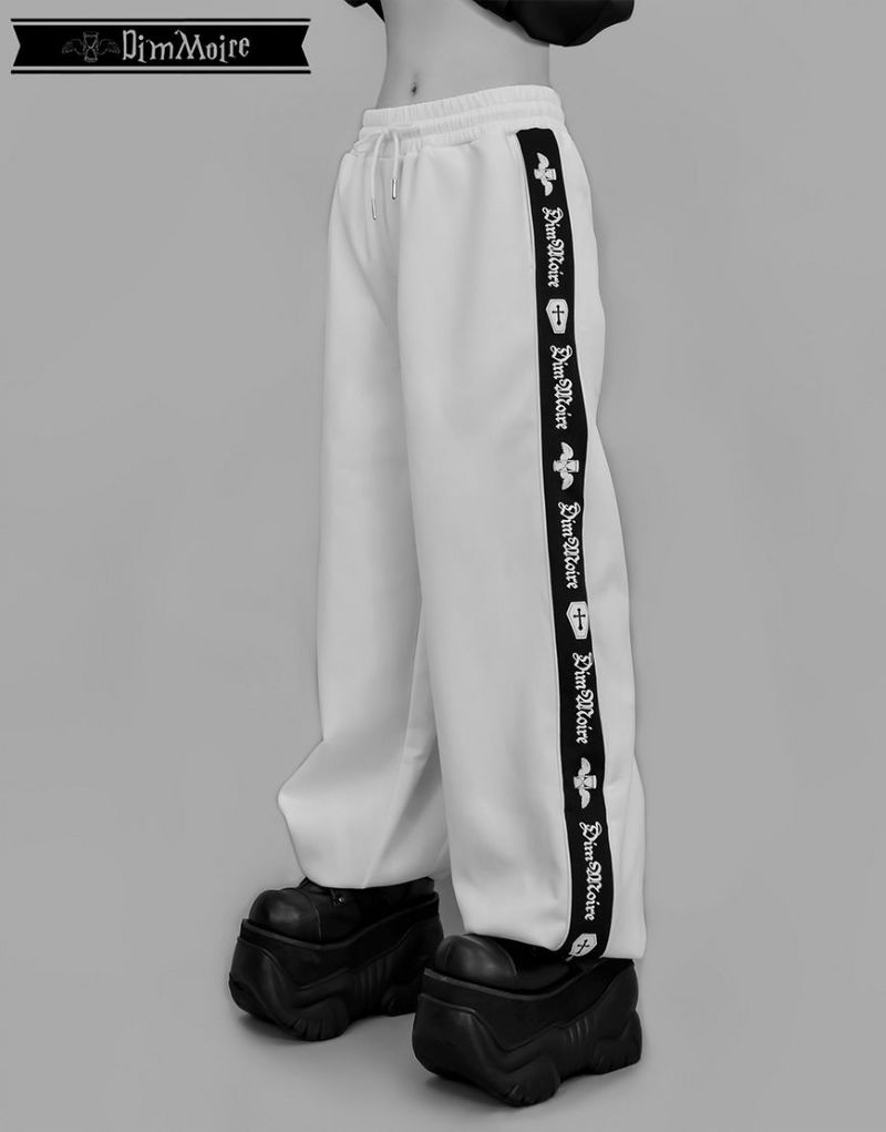 DimMoire【ディムモアール】ロゴプリントジャージパンツ/White DimMoire【ディムモアール】ロゴプリントジャージパンツ/White