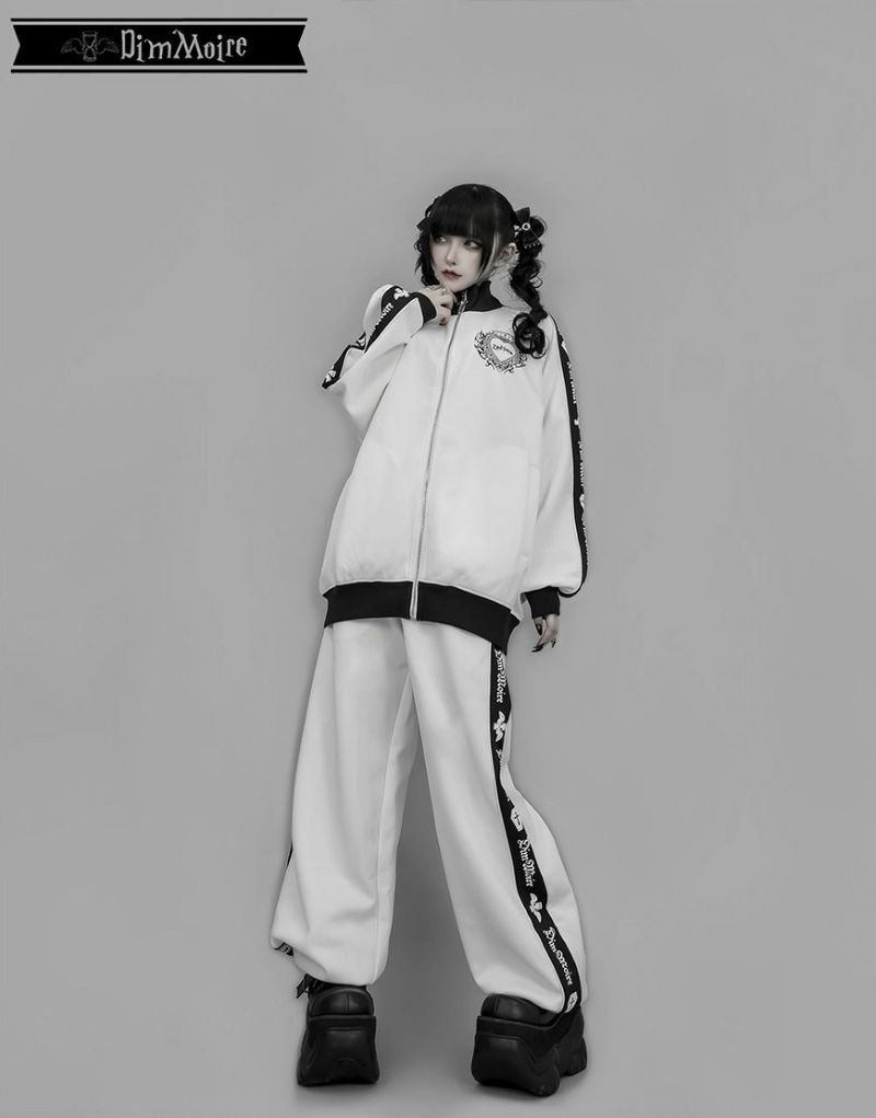 DimMoire【ディムモアール】ロゴプリントジャージパンツ/White DimMoire【ディムモアール】ロゴプリントジャージパンツ/White