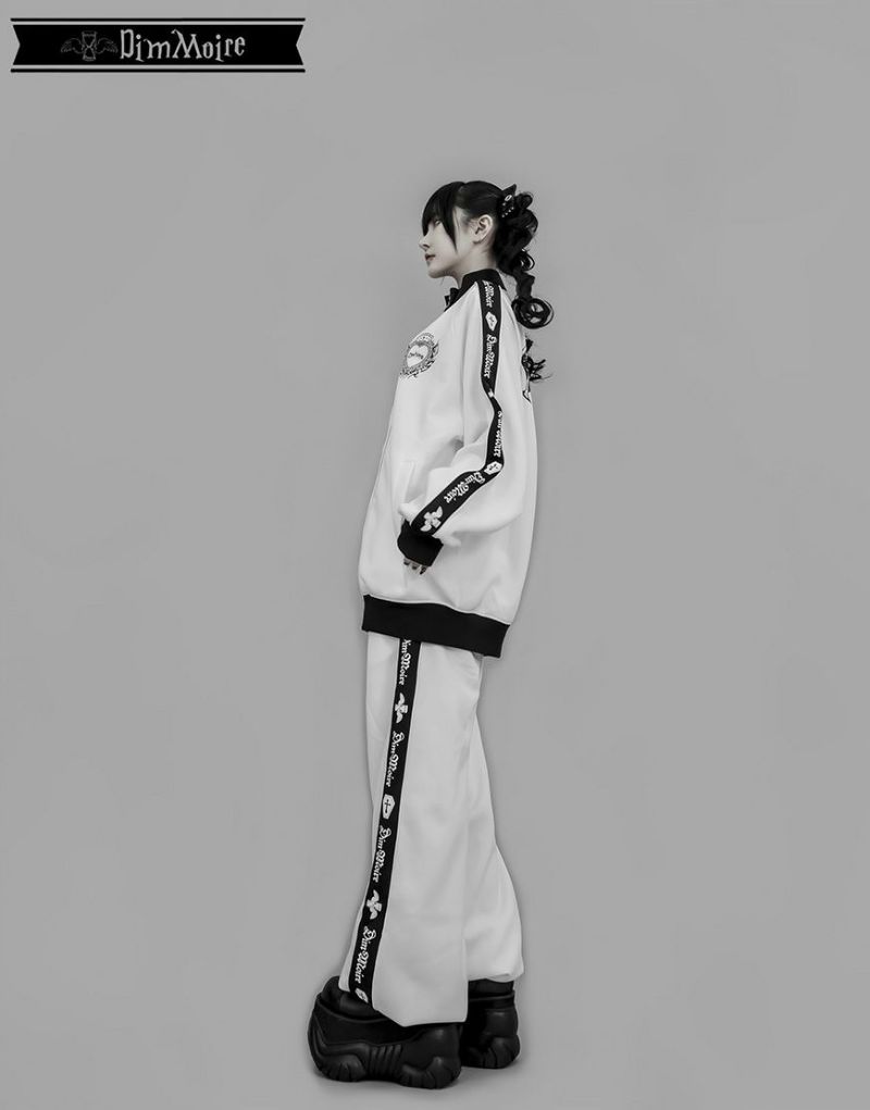 DimMoire【ディムモアール】ロゴプリントジャージパンツ/White DimMoire【ディムモアール】ロゴプリントジャージパンツ/White