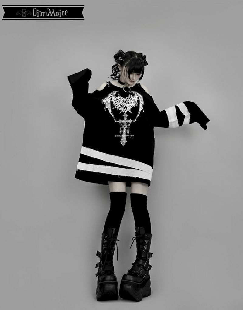 DimMoire【ディムモアール】救済の十字ガーゼトップス/Black