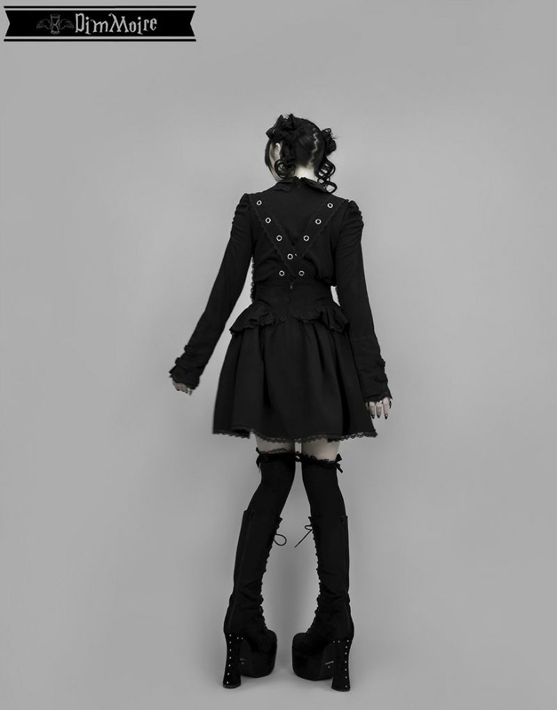 DimMoire【ディムモアール】夢纏うサスペンダースカート/Black DimMoire【ディムモアール】夢纏うサスペンダースカート/Black