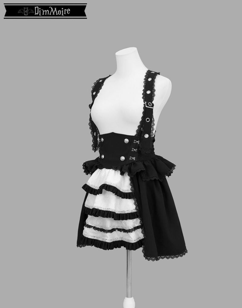 DimMoire【ディムモアール】夢纏うサスペンダースカート/Black DimMoire【ディムモアール】夢纏うサスペンダースカート/Black