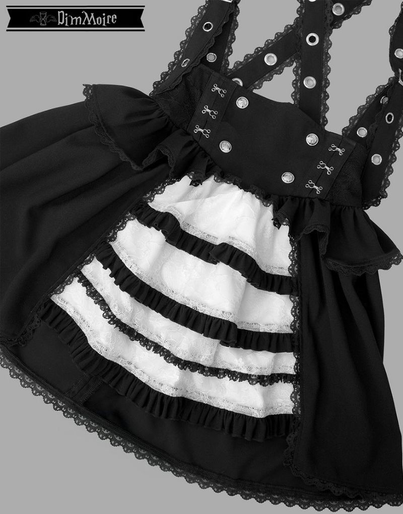 DimMoire【ディムモアール】夢纏うサスペンダースカート/Black DimMoire【ディムモアール】夢纏うサスペンダースカート/Black