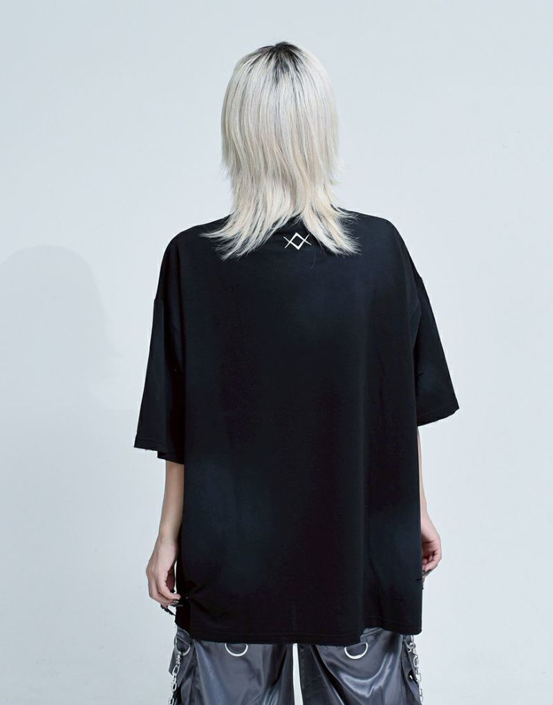 REFLEM【レフレム】チェーン付き顔料加工スウェット半袖Tシャツ