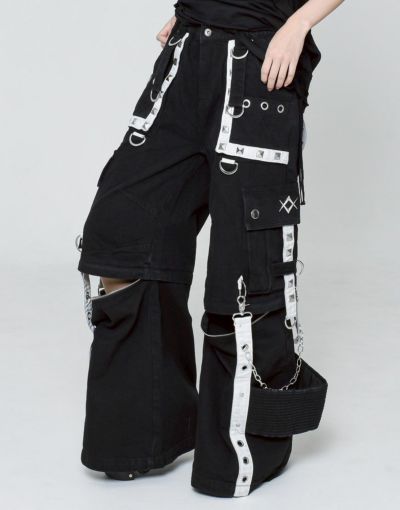 レフレム　RERLEM サスペンダー付きカーゴパンツ REFLEM/レフレム』サスペンダー付きフレアデニムパンツ（デニム