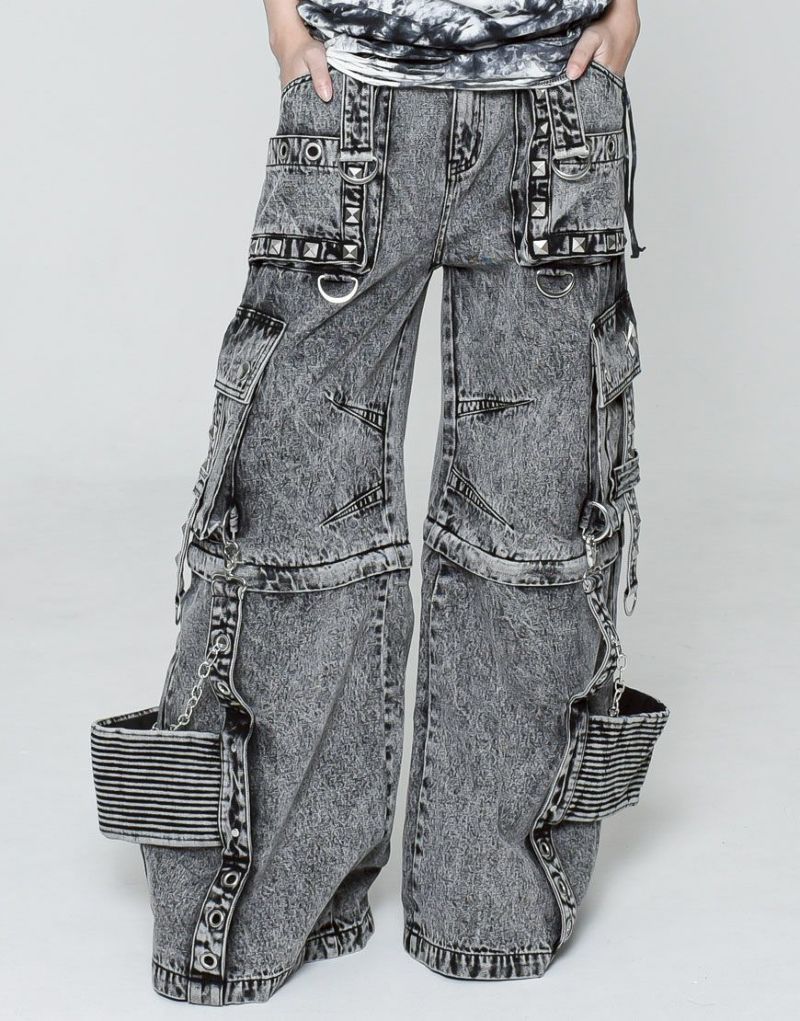 【関税込み】Off-White ブラック Irregular デニム カーゴパンツ CODA - 【24AW】フレア デニム カーゴパンツ / BLACK DENIM