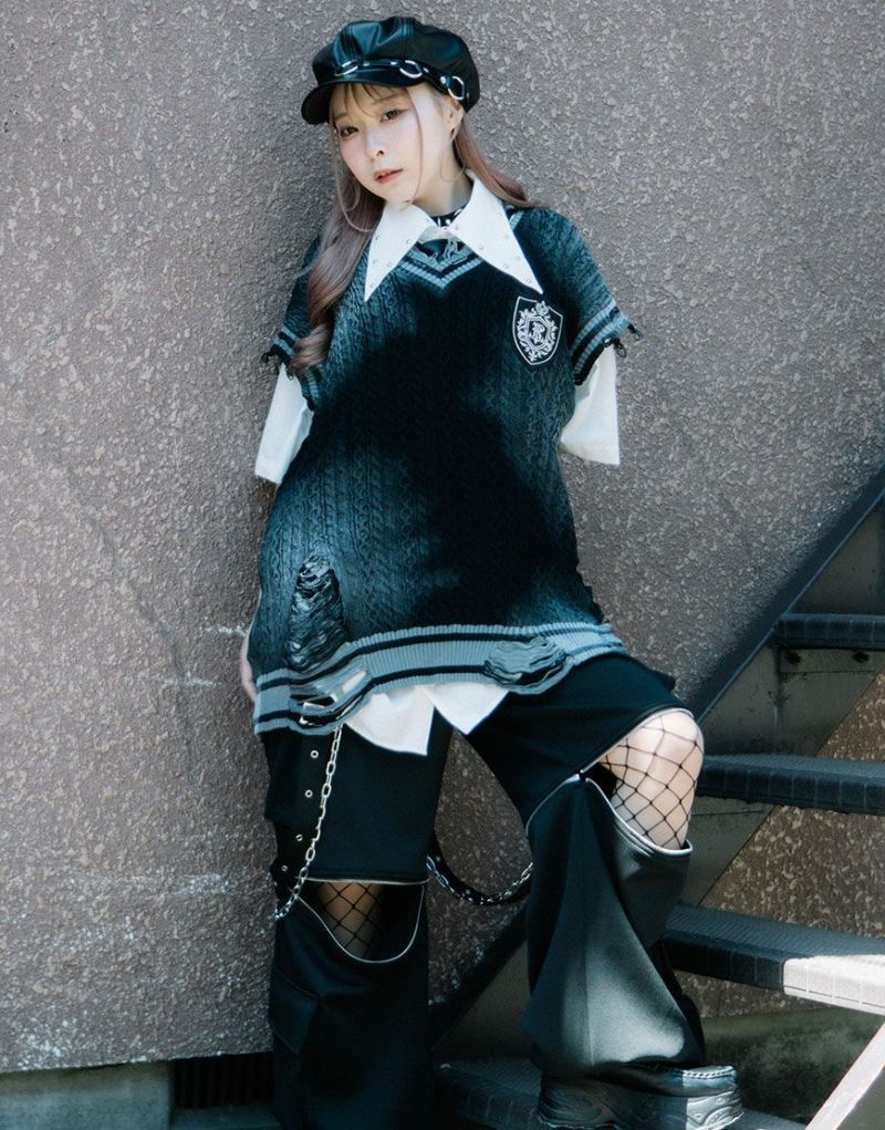 『TRAVAS TOKYO/トラバス トーキョー』ブロークンケーブルニットベスト 000000001590-01-l.jpg?t=