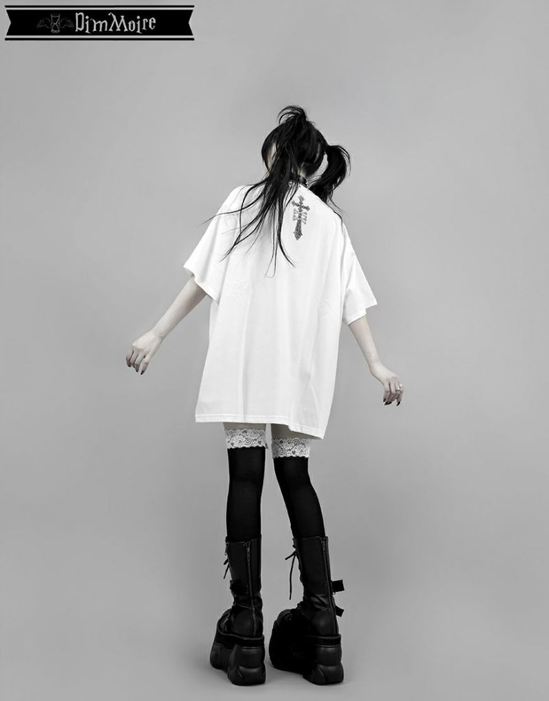 DimMoire(ディムモワール) Baby Skull BIG T 正規品 新品 Baby Skull BIG T【White】 Tシャツ 地雷系の通販