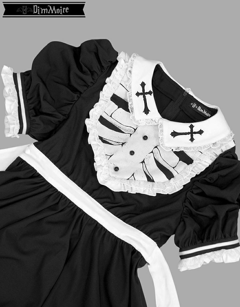 高質で安価 儚骸アシメワンピース【Black】 DimMoire