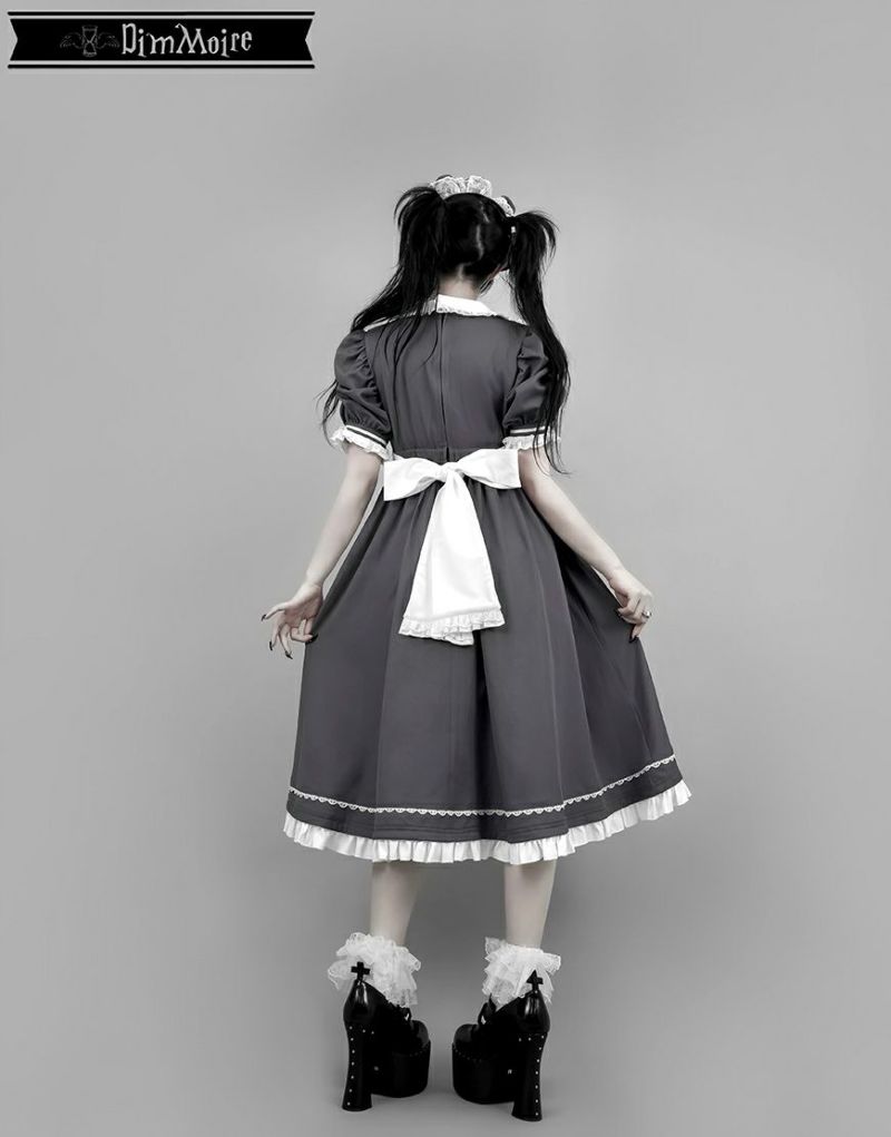 ディムモアール 絶メイドワンピース black DimMoire ディムモアール 絶メイドワンピース Black&Stripe
