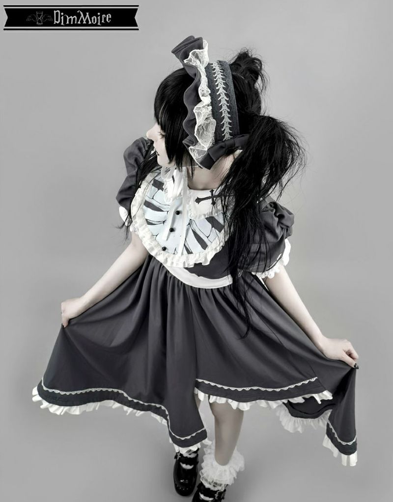 DimMoire【ディムモアール】儚骸アシメワンピース/Gray