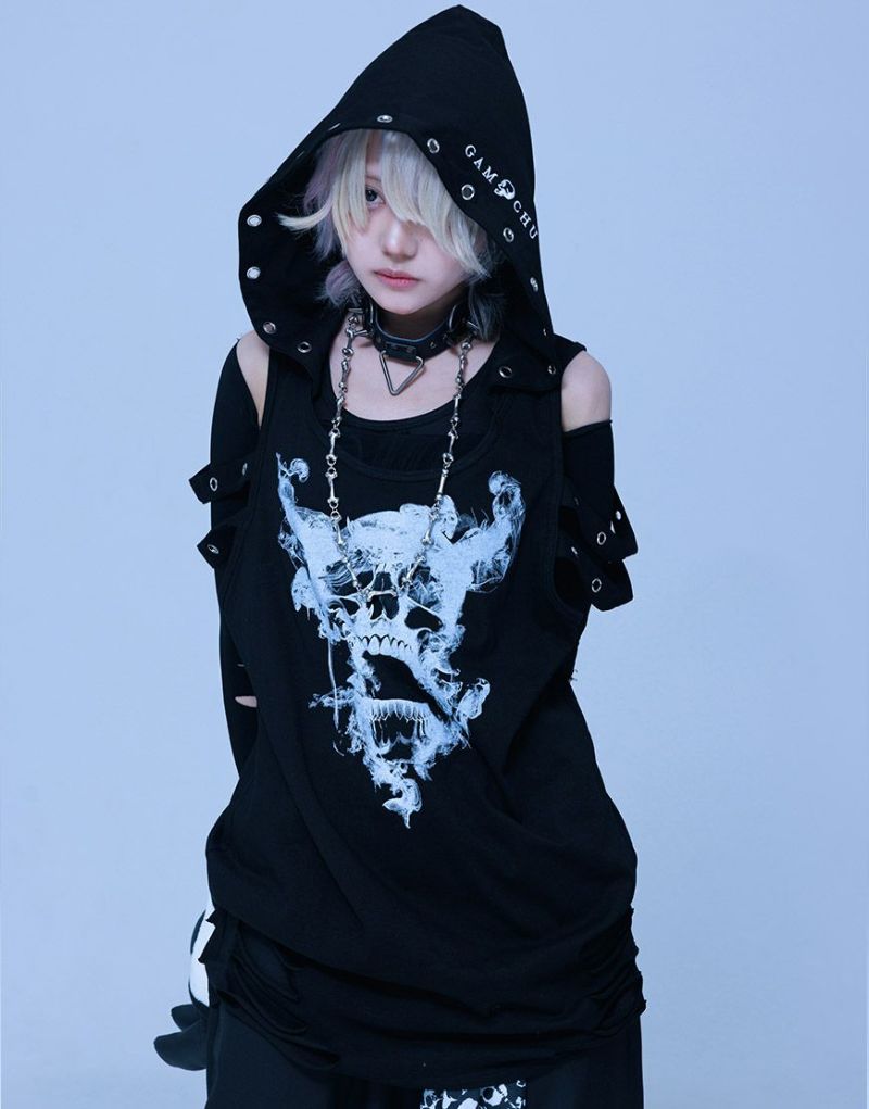 Gamchu ニンゲンやめたいMonster Hood Black  タグ付き Gamchu【ガムチュ】ニンゲンやめたいMonster Hood/ Black レディース