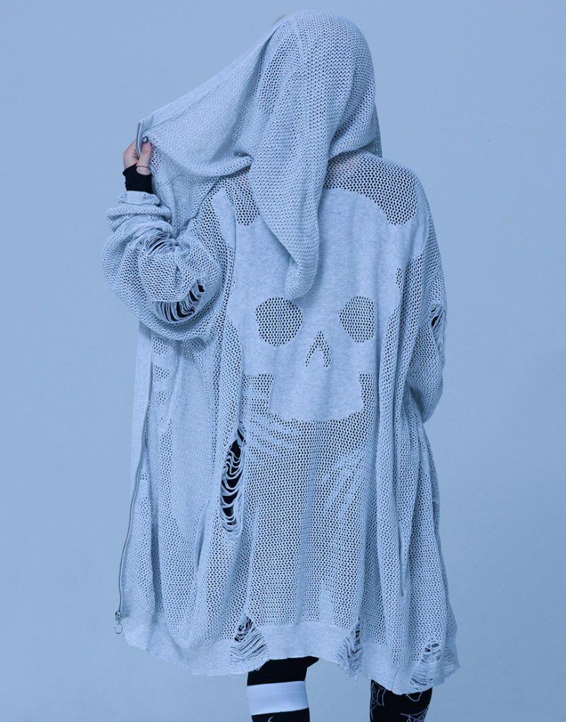 ★新品★Gamchu ボクのお友達はゆらゆらり死神族メッシュ編みビッグパーカー Gamchu【ガムチュ】ボクのお友達はゆらゆらり死神族メッシュ編み