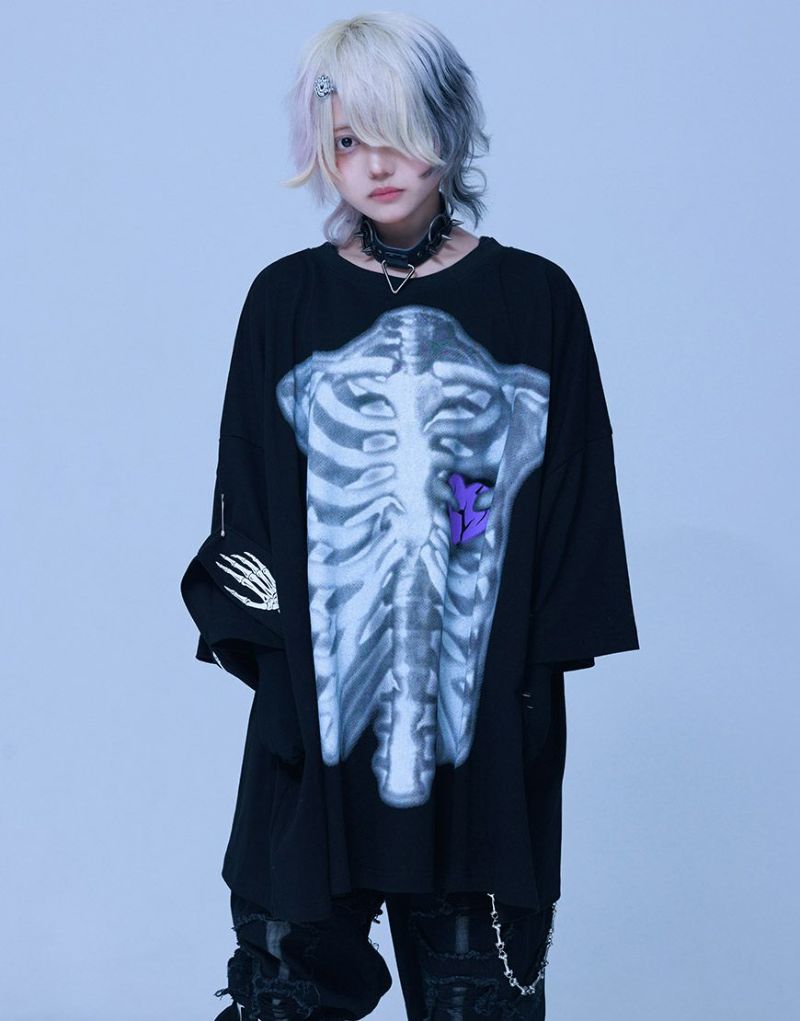 Gamchu【ガムチュ】腕章付レントゲンBIGTEE Gamchu【ガムチュ】ボクにハートがあったらが優等生だったかもね