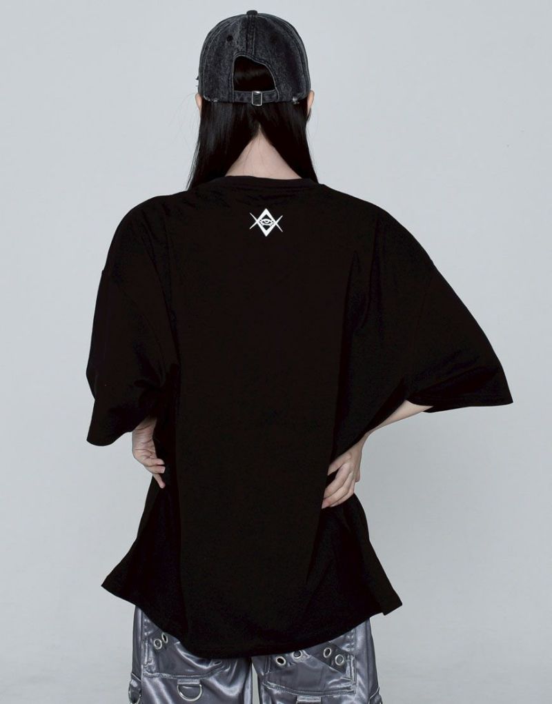 最終値下げREFLEM ラインストーンロンT 黒紫 REFLEM【レフレム】ラインストーンロゴ半袖Tシャツ/全3色