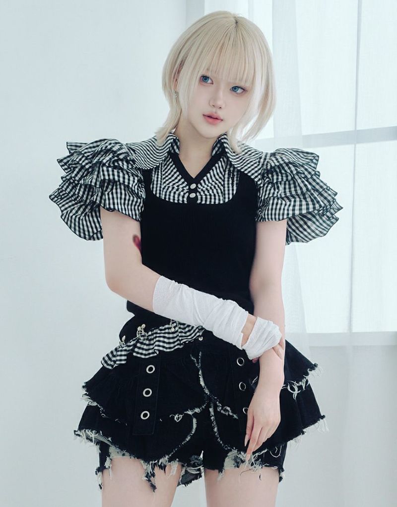 DustDevil【ダストデビル】デビルエンジェルリボンニットブラウス DustDevil【ダストデビル】デビルエンジェルリボンニット