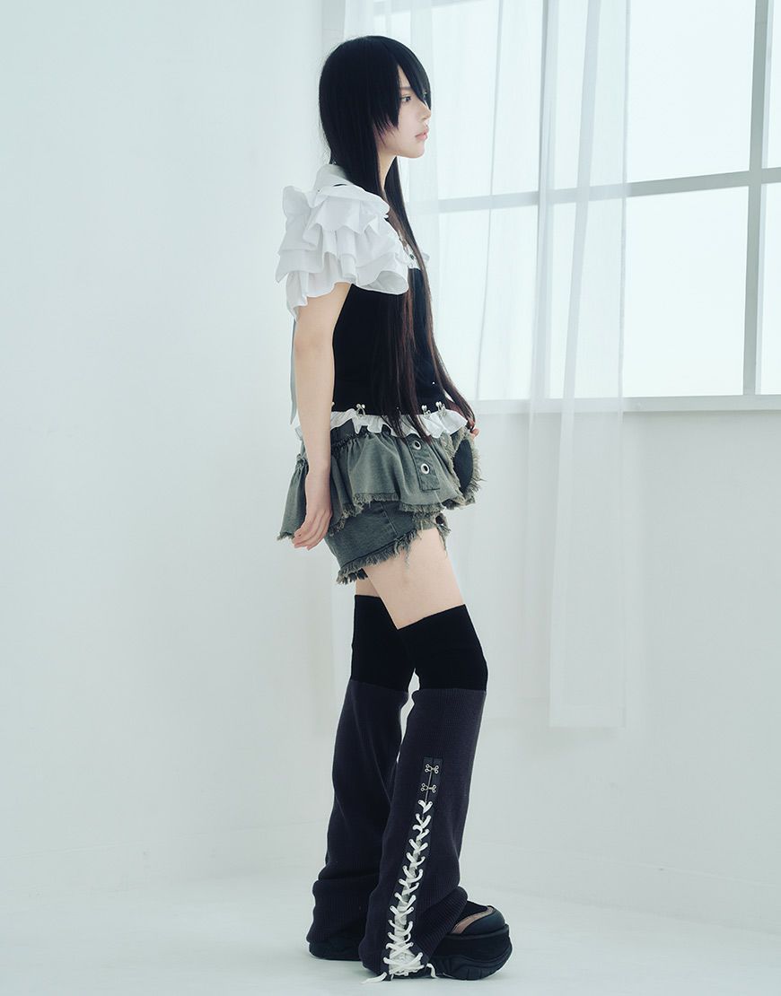 DustDevil【ダストデビル】デビルエンジェルリボンニットブラウス/全2色