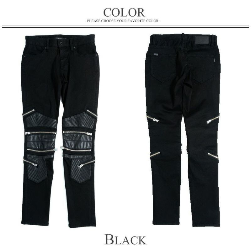 CIVARIZE【シヴァーライズ】PUレザー切り替えバイカーZIP