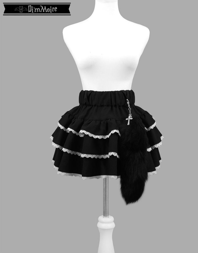 DimMoire ディムモアール サイドフリルミニスカート DimMoire【ディムモアール】サイドフリルミニスカート/Black
