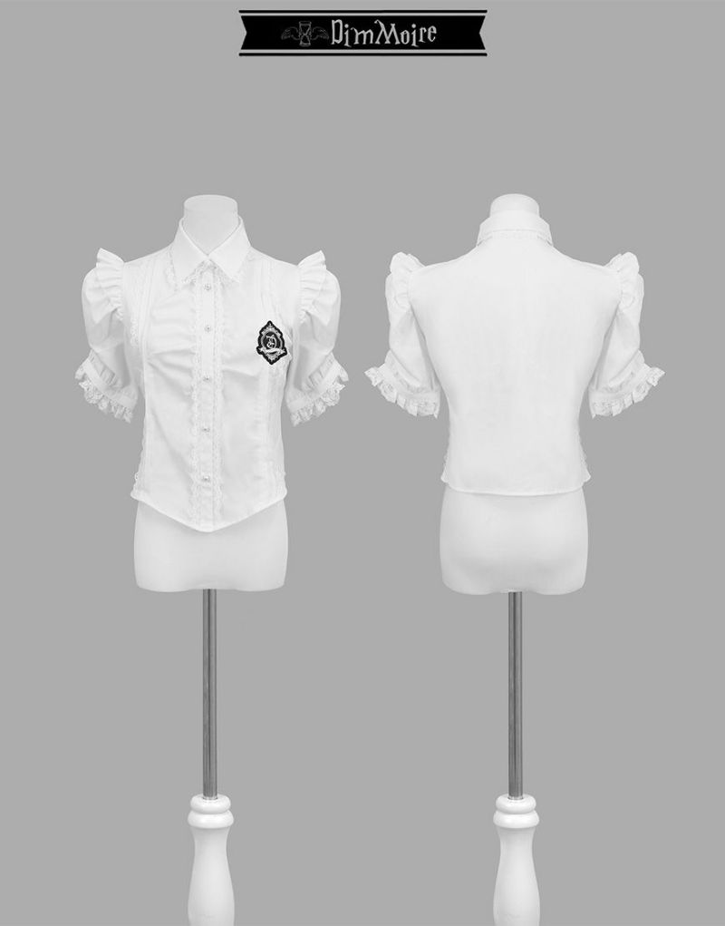 DimMoire学園ブラウス Mサイズ DimMoire学園ブラウス+ジレset 【White&Black】 - メルカリ