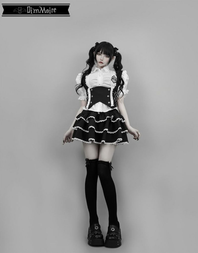 DimMoire【ディムモアール】DimMoire学園ブラウス+ジレset/White