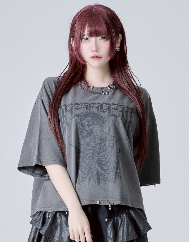 レフレム Tシャツ REFLEM tシャツ 「REFLEM/レフレム」クロス刺繍Tシャツ/ハーフ