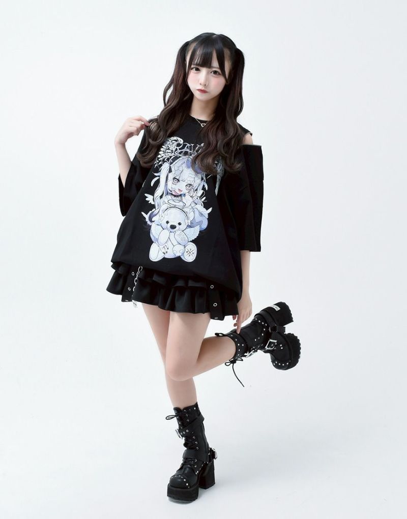 TRAVAS TOKYO ショルダーZIPクマロンT ミルクボーイ　REFLEM TRAVAS TOKYO (トラバス トーキョー)チェーン付きデザインZIP