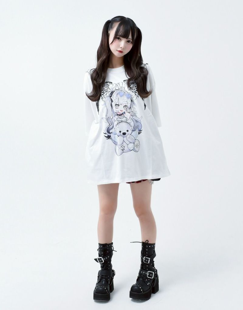 TRAVAS TOKYO/トラバス トーキョー パンクスネクタイ半袖シャツ　シロ 81489466b_b_14_215.jpg