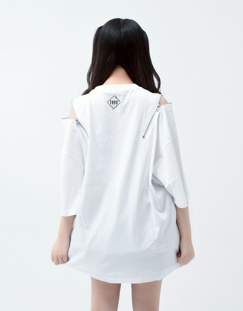 TRAVAS TOKYO【トラバストーキョー】てぃらコラボZIPTシャツ/全2色