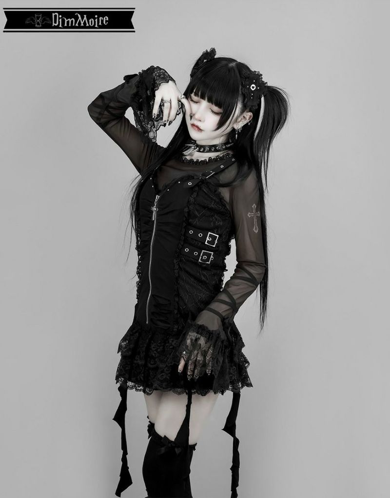 DimMoire ディムモアール 堕夢の契りGothicドレス M 堕夢の契りGothicドレス【Black&White】 | DimMoire