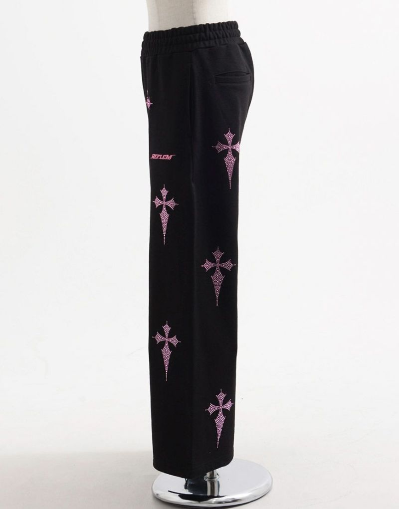 REFLEM【レフレム】ラインストーンクロスヘビーウェイトスウェット