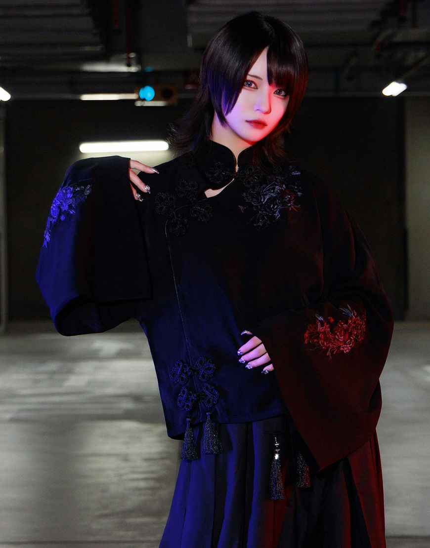 コ*豆様 OVERCOAT ブラック長袖シャツ 超長綿ライトオンスデニム レギュラーカラーデニムシャツ（07-19II07