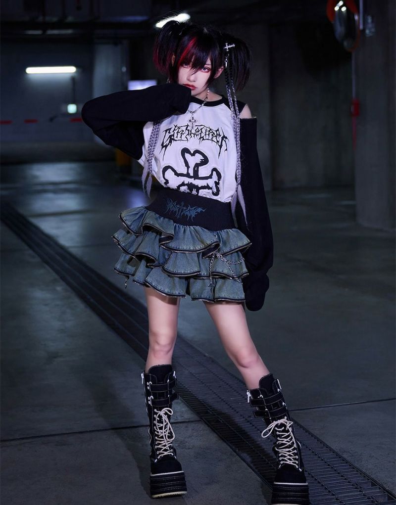 Grrr the Lipper 悪魔NOジップスカート~朔~ Grrr the Lipper【ガルルザリッパー】悪魔NOジップスカート/全3色