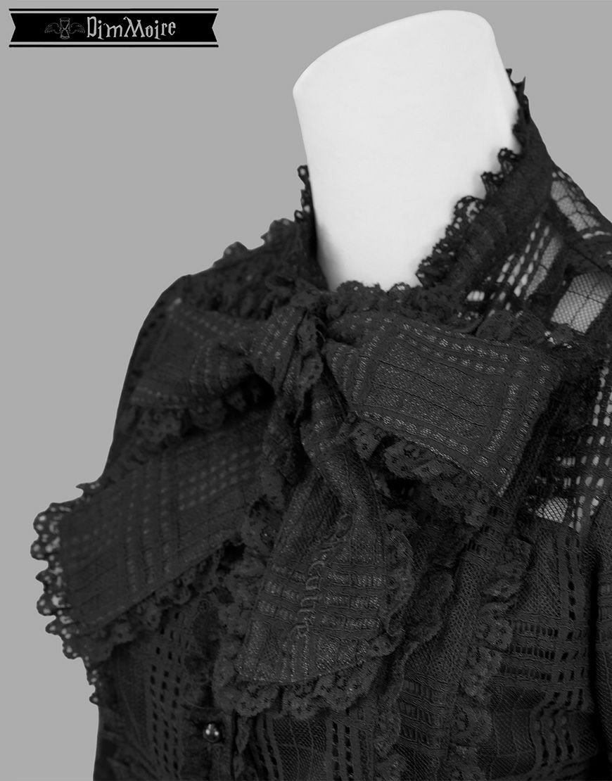 DimMoire【ディムモアール】荊棘リボンタイブラウス/Black