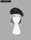 DimMoire ヘアゴム ベレー帽 Dimmoire】 ロゴ刺繍ファーベレー帽 ブラック - メルカリ