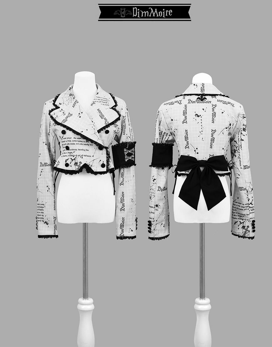 ディムモアール ジャケット DimMoire【ディムモアール】魅了のバックリボンジャケット/Whiteチェック
